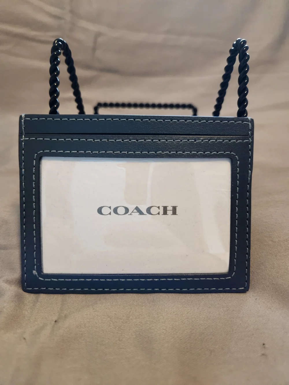COACH Denim Quilted Card Case